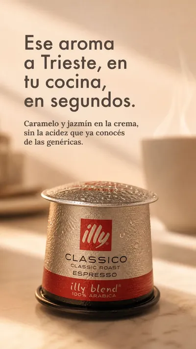 Anuncio de Confectionery Fine Foods: Ese aroma a Trieste, en tu cocina, en segundos.