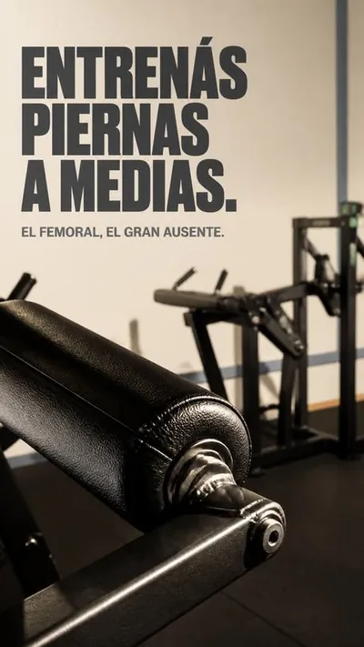 Anuncio de Gorilla Fitness: Entrenás piernas a medias.