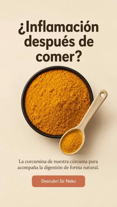 Anuncio de Sir Neko: ¿Inflamación después de comer?